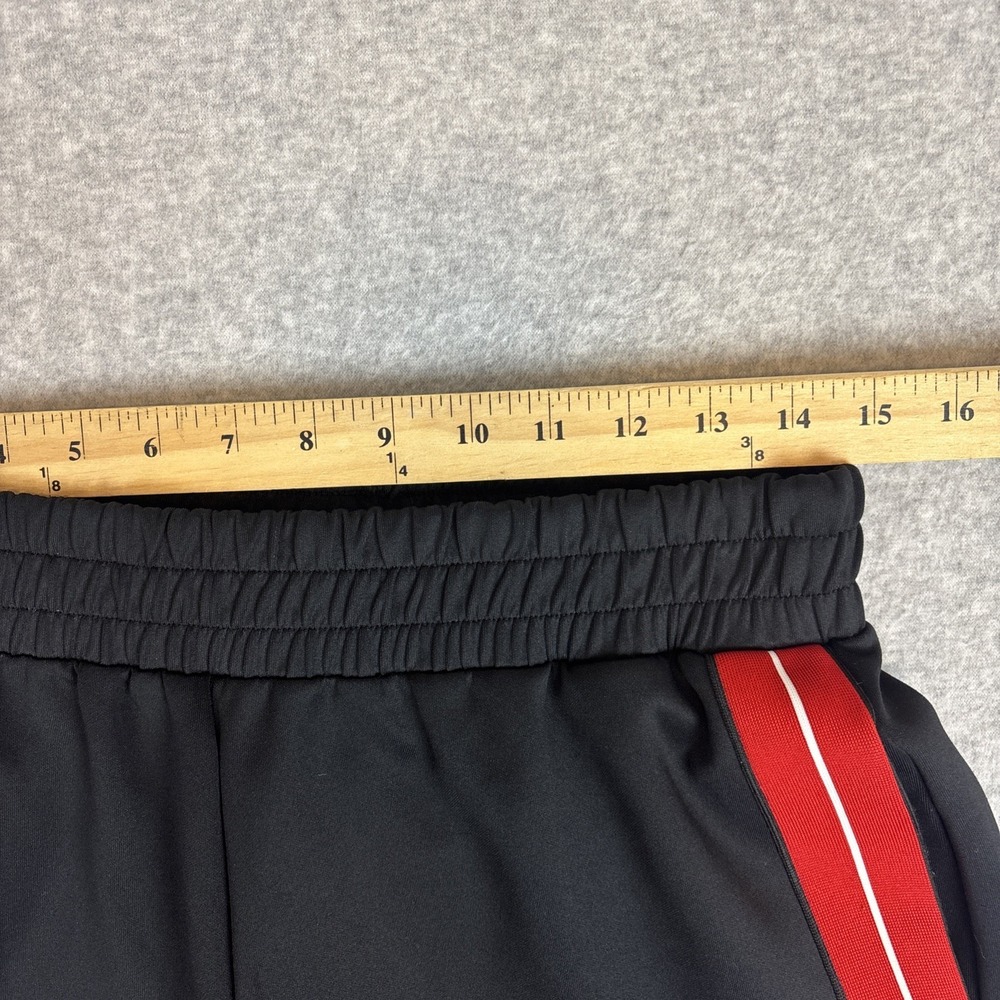 Free People Women Track Pants Size Medium Black with Red Side Stripe Wide Leg - Picture 3 of 9